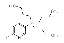 2-FLUORO-5-(TRIBUTYLSTANNYL)PYRIDINE structure