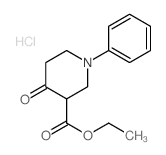 4-氧代-1-苯基哌啶-3-甲酸乙酯结构式