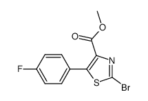 2-bromo-5-(4-fluoro-phenyl)-thiazole-4-carboxylic acid methyl ester结构式