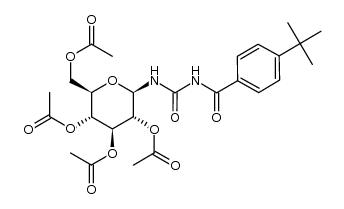 N-(2,3,4,6-tetra-O-acetyl-β-D-glucopyranosyl)-N'-(4-tert-butylbenzoyl)urea Structure