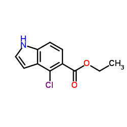 1H-Indole-5-carboxylic acid, 4-chloro-, ethyl ester结构式