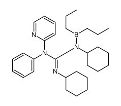 1,2-dicyclohexyl-1-dipropylboranyl-3-phenyl-3-pyridin-2-ylguanidine Structure