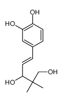 4-(3,5-dihydroxy-4,4-dimethylpent-1-enyl)benzene-1,2-diol Structure