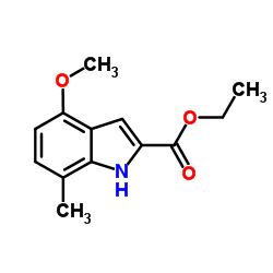 Ethyl 4-methoxy-7-methyl-1H-indole-2-carboxylate结构式