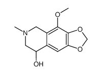 8-Methoxy-2-methyl-6,7-methylenedioxy-1,2,3,4-tetrahydroisoquinolin-4-ol结构式
