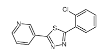 2-(2-chlorophenyl)-5-pyridin-3-yl-1,3,4-thiadiazole结构式