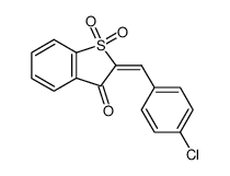 2-(4-chlorobenzylidene)benzo[b]thiophen-3(2H)one 1,1-dioxide结构式