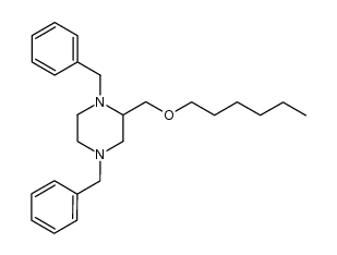 1,4-dibenzyl-2-hexoxymethyl-piperazine结构式