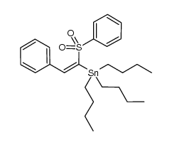 (E)-1-phenylsulfonyl-1-tributylstannyl-2-phenylethene结构式