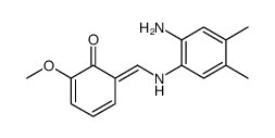 6-[(2-amino-4,5-dimethylanilino)methylidene]-2-methoxycyclohexa-2,4-dien-1-one Structure