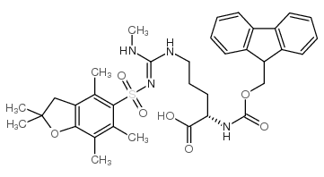 Fmoc-Arg(Me,Pbf)-OH结构式