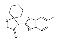 4-(6-methyl-1,3-benzothiazol-2-yl)-1-thia-4-azaspiro[4.5]decan-3-one结构式