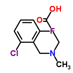N-(2-Chloro-6-fluorobenzyl)-N-methylglycine结构式
