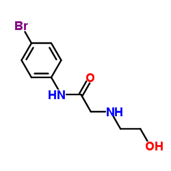 N-(4-溴苯基)-2-((2-羟乙基)氨基)乙酰胺结构式