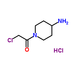 1-(4-Amino-1-piperidinyl)-2-chloroethanone hydrochloride (1:1) Structure