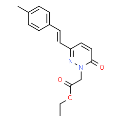 ETHYL 2-[3-(4-METHYLSTYRYL)-6-OXO-1(6H)-PYRIDAZINYL]ACETATE结构式