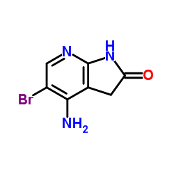 4-Amino-5-bromo-1,3-dihydro-2H-pyrrolo[2,3-b]pyridin-2-one结构式