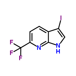 3-Iodo-6-(trifluoromethyl)-1H-pyrrolo[2,3-b]pyridine structure
