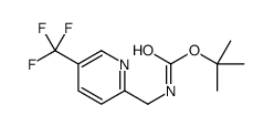 2-(N-叔丁氧羰基-氨甲基)-5-(三氟甲基)吡啶结构式