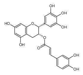 (-)-epigallocatechin 3-O-caffeoate Structure