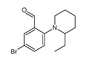 5-bromo-2-(2-ethylpiperidin-1-yl)benzaldehyde结构式