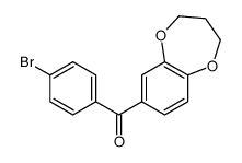 (4-bromophenyl)-(3,4-dihydro-2H-1,5-benzodioxepin-7-yl)methanone Structure