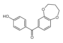 3,4-dihydro-2H-1,5-benzodioxepin-7-yl-(4-hydroxyphenyl)methanone Structure