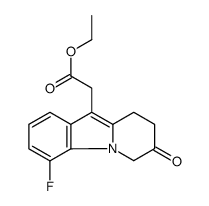 ethyl 2-(4-fluoro-7-oxo-8,9-dihydro-6H-pyrido[1,2-a]indol-10-yl)acetate结构式