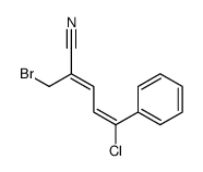 (2E, 4Z)-2-(溴甲基)-5-氯-5-苯基-2,4-戊二烯腈结构式