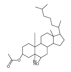 5-Bromo-5α-cholestane-3,6-diol 3-Acetate Structure