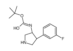 tert-Butyl (3S,4R)-4(3-Fluorophenyl)pyrrolidin-3-ylcarbamate structure