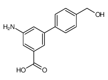 3-amino-5-[4-(hydroxymethyl)phenyl]benzoic acid结构式