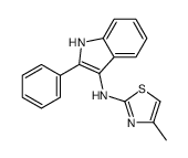 N-(4-Methyl-2-thiazolyl)-2-phenyl-1H-indol-3-amine Structure