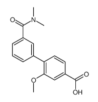 4-[3-(dimethylcarbamoyl)phenyl]-3-methoxybenzoic acid Structure