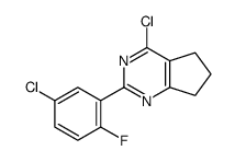 4-chloro-2-(5-chloro-2-fluorophenyl)-6,7-dihydro-5H-cyclopenta[d]pyrimidine Structure