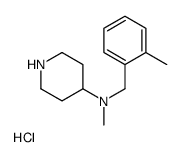 Methyl-(2-Methyl-benzyl)-piperidin-4-yl-amine hydrochloride Structure
