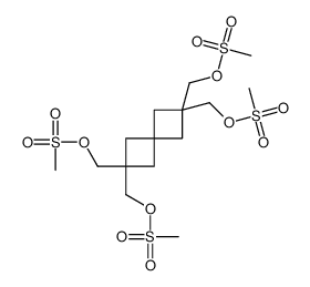 2,2,6,6-tetrakis(mesyloxymethyl)spiro-(3.3)heptane结构式