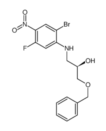 (R)-1-(benzyloxy)-3-((2-bromo-5-fluoro-4-nitrophenyl)amino)propan-2-ol picture