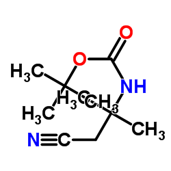 tert-butyl 1-cyano-2-Methylpropan-2-ylcarbamate结构式