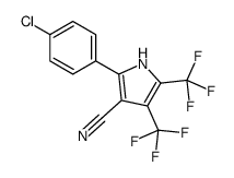 2-(4-chlorophenyl)-4,5-bis(trifluoromethyl)-1H-pyrrole-3-carbonitrile Structure