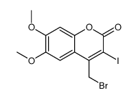 4-(bromomethyl)-3-iodo-6,7-dimethoxychromen-2-one Structure