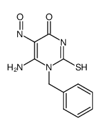 6-amino-2-mercapto-5-nitroso-1-(phenylmethyl)-4(1H)-pyrimidinone结构式