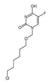 1-((6-chlorohexyloxy)methyl)-5-fluorouracil结构式