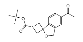 5'-乙酰基-3H-螺-[氮杂环丁烷-3,1'-[2]苯并呋喃] -1-羧酸叔丁酯结构式