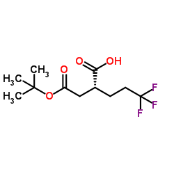 (2R)-5,5,5-Trifluoro-2-{2-[(2-methyl-2-propanyl)oxy]-2-oxoethyl}pentanoic acid picture