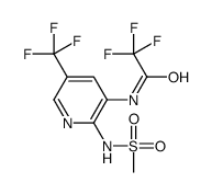 2,2,2-trifluoro-N-[2-(methanesulfonamido)-5-(trifluoromethyl)pyridin-3-yl]acetamide结构式