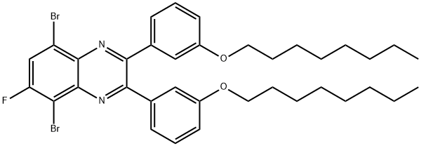 Quinoxaline, 5,8-dibromo-6-fluoro-2,3-bis[3-(octyloxy)phenyl]- structure