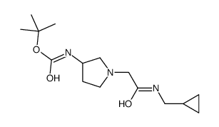 2-Methyl-2-propanyl (1-{2-[(cyclopropylmethyl)amino]-2-oxoethyl}- 3-pyrrolidinyl)carbamate Structure