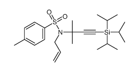 N-allyl-4-methyl-N-(2-methyl-4-(triisopropylsilyl)but-3-yn-2-yl)benzenesulfonamide结构式