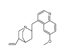 4-[[(2R,4R,5R)-5-ethenyl-1-azabicyclo[2.2.2]octan-2-yl]methyl]-6-methoxyquinoline结构式